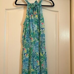 Lilly Pulitzer Blue and Green Romper Dress